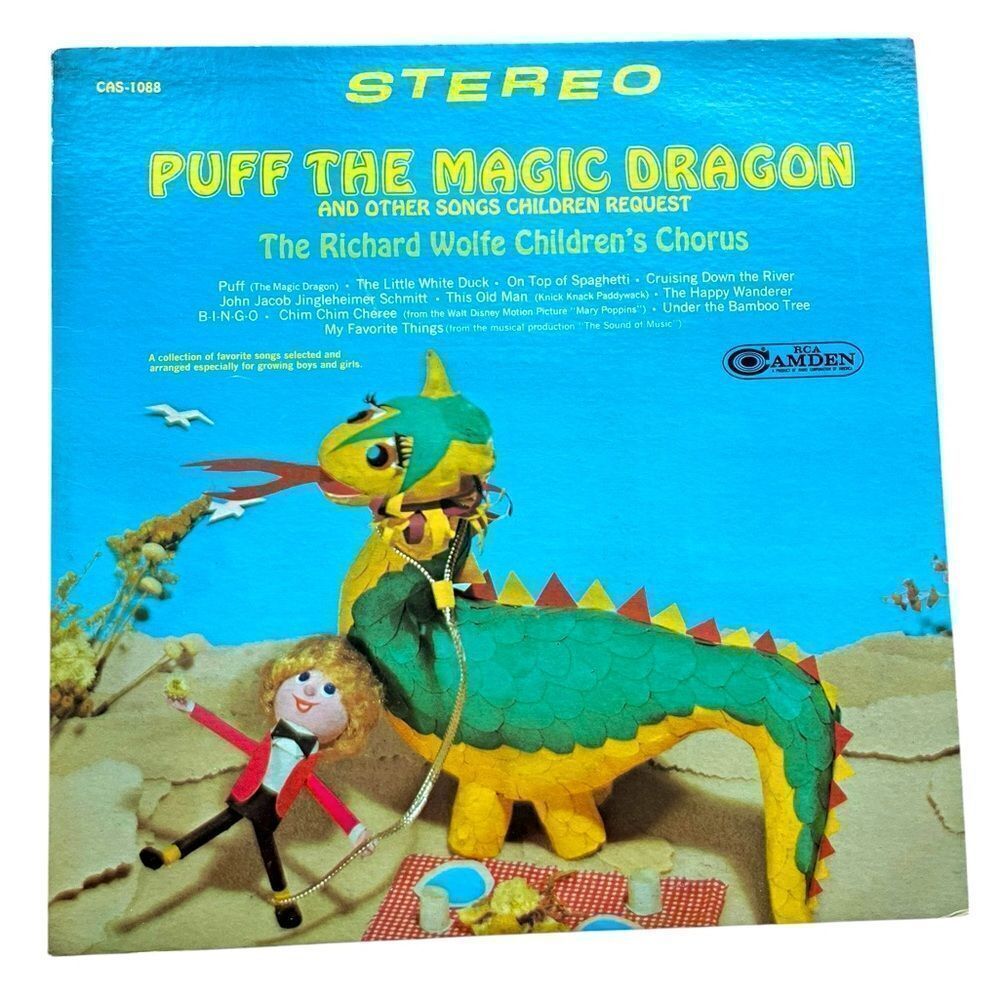 VINTAGE RARE PUFF THE MAGIC‎ DRAGON LP BY RICHARD WOLFE CHILDRENS CHORUS 1967